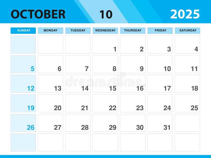 free october 2025 calendar template