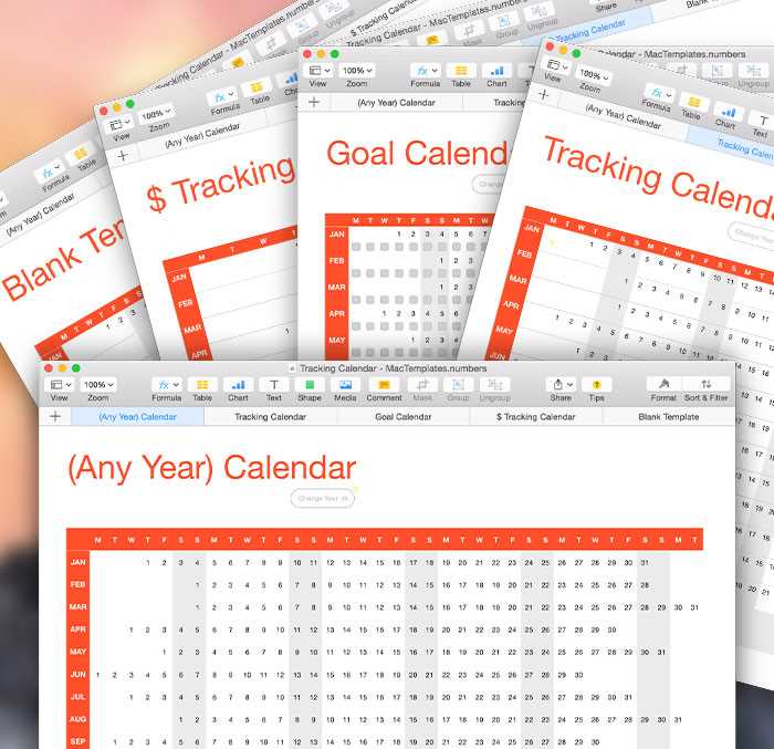 apple pages calendar template