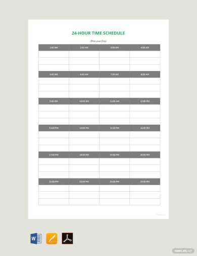 time calendar template