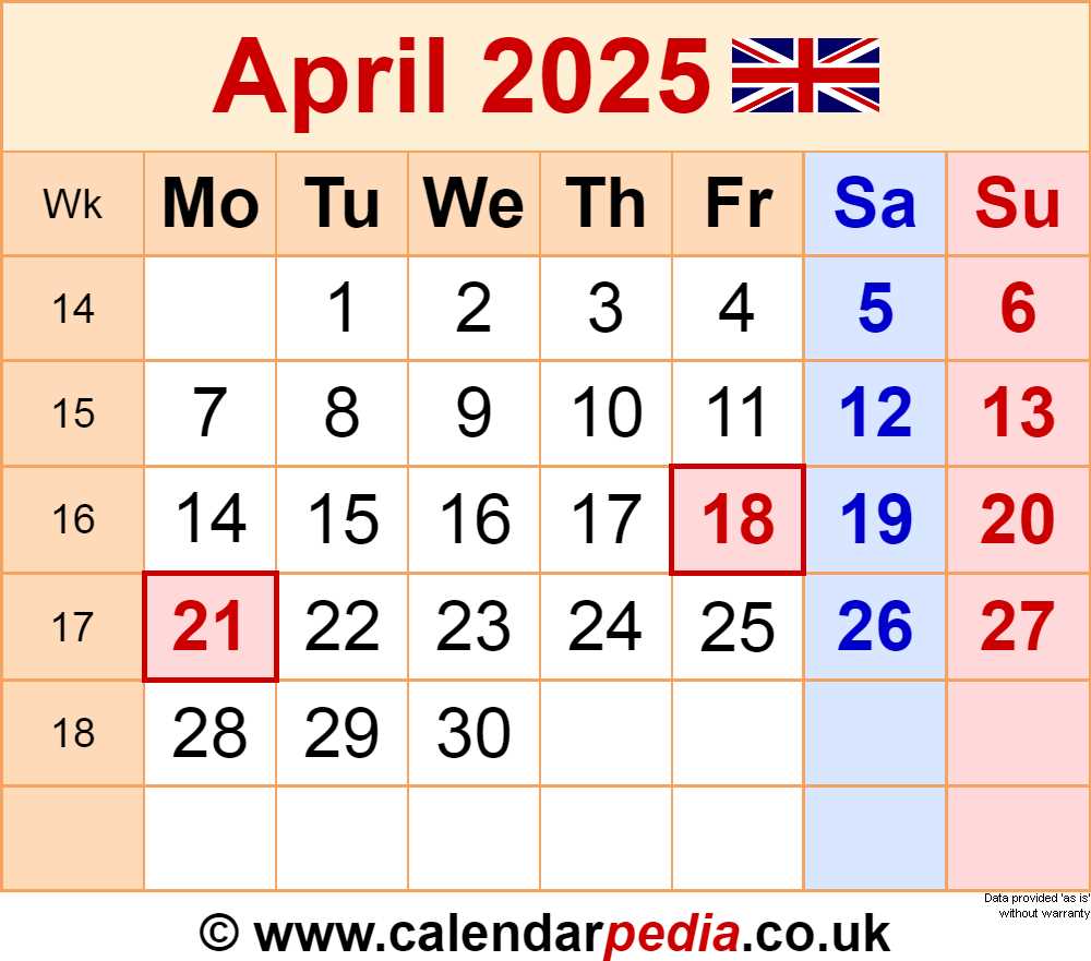 april calendar template 2025