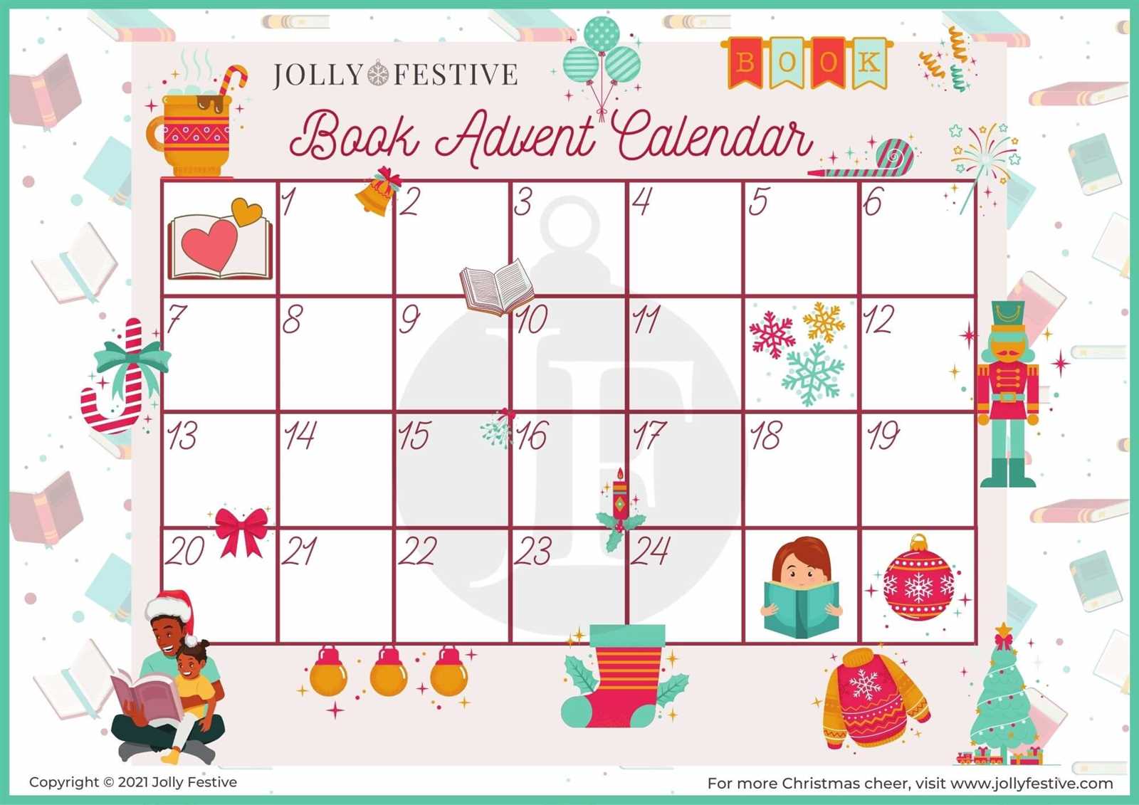 reverse advent calendar template