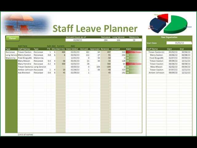 holiday leave calendar template