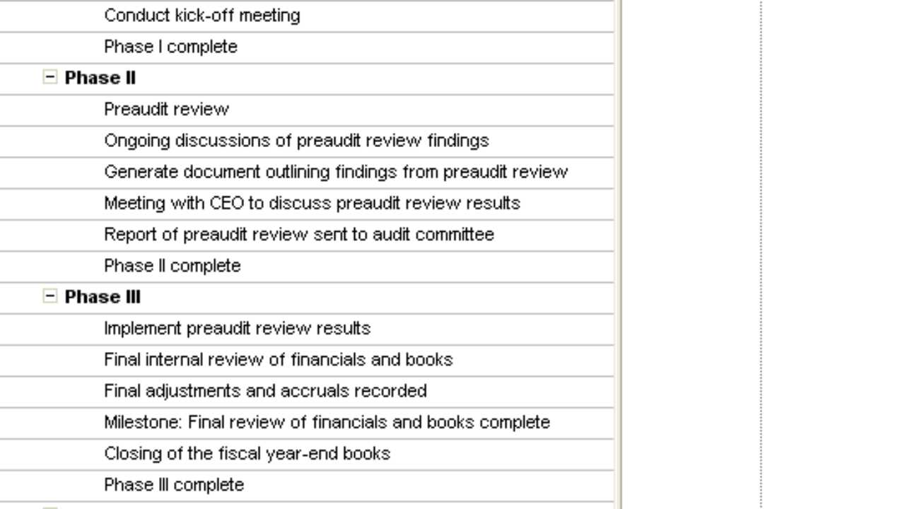 audit calendar template