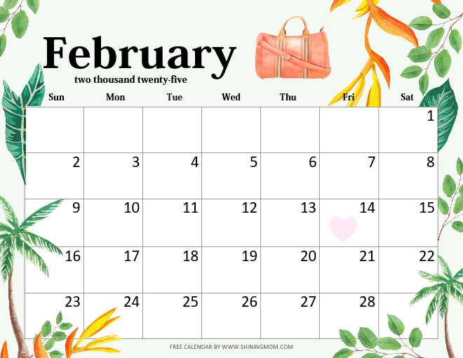 february 2025 calendar templates