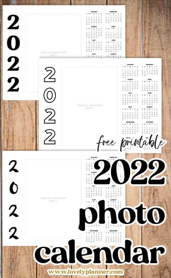 photography calendar template