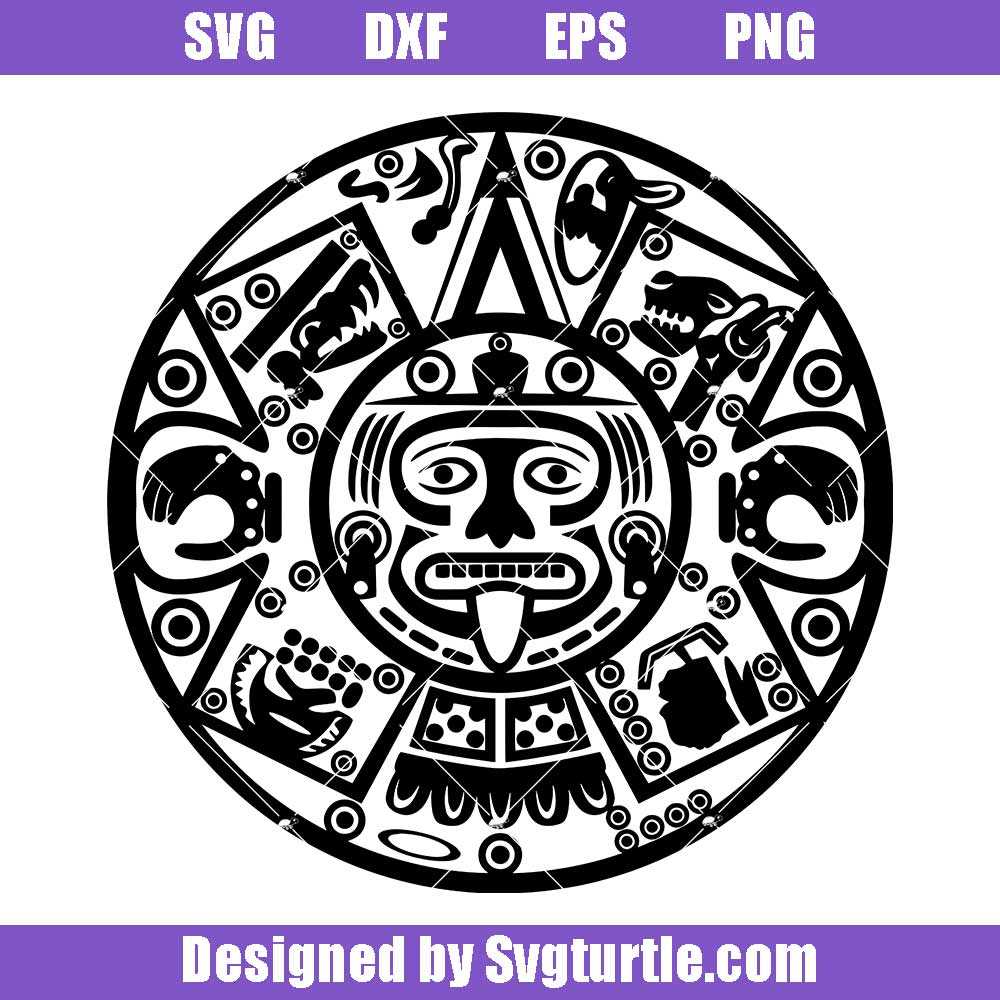 aztec calendar template