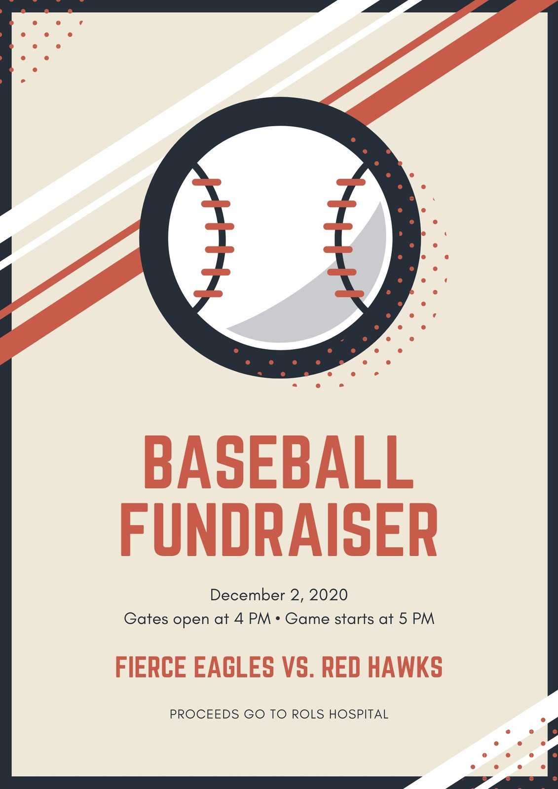 baseball calendar fundraiser template free