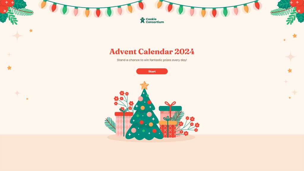 online advent calendar template