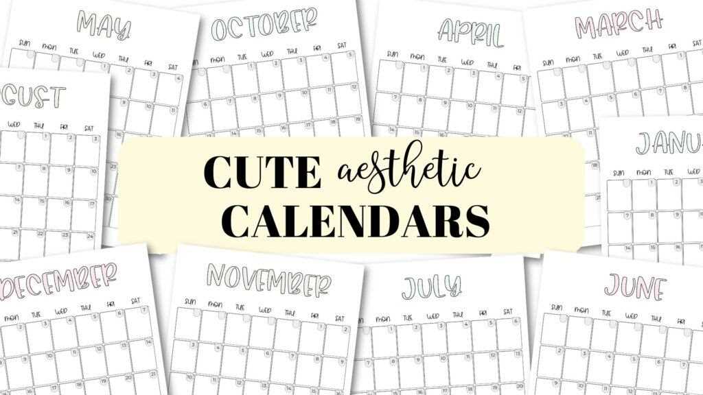 aesthetic calendar template