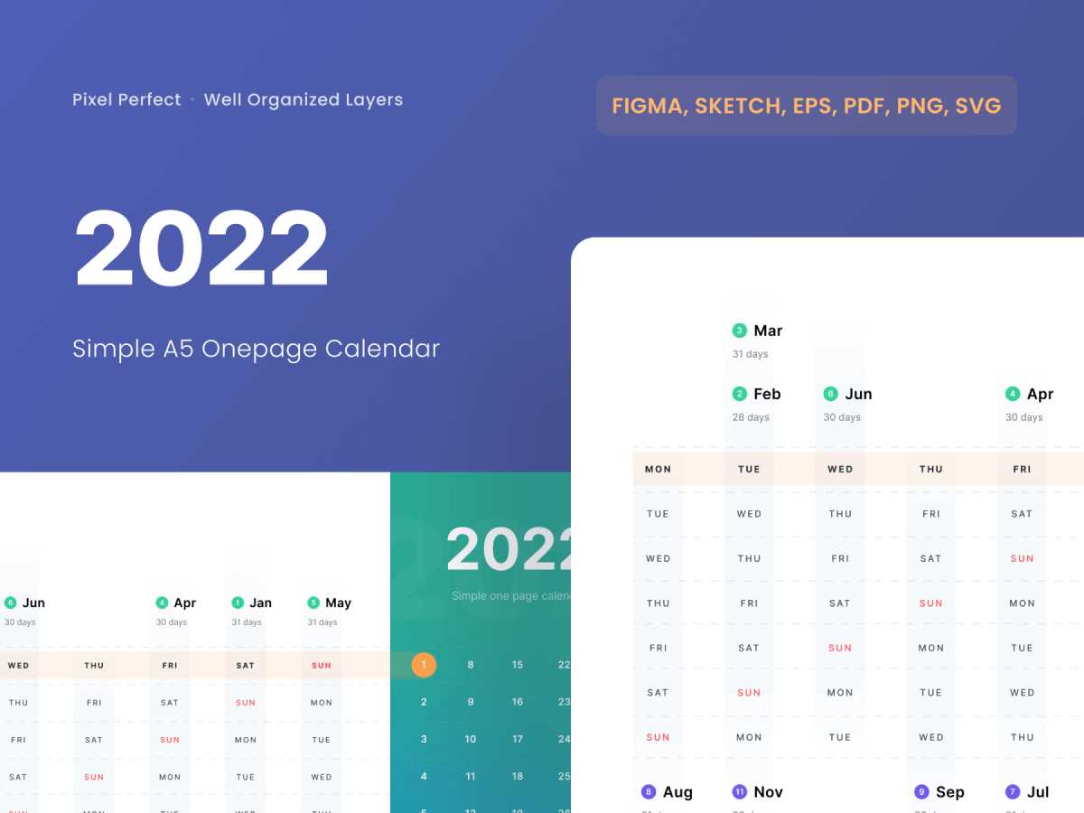 calendar ui template