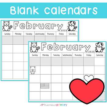 calendar template february 2025 printable