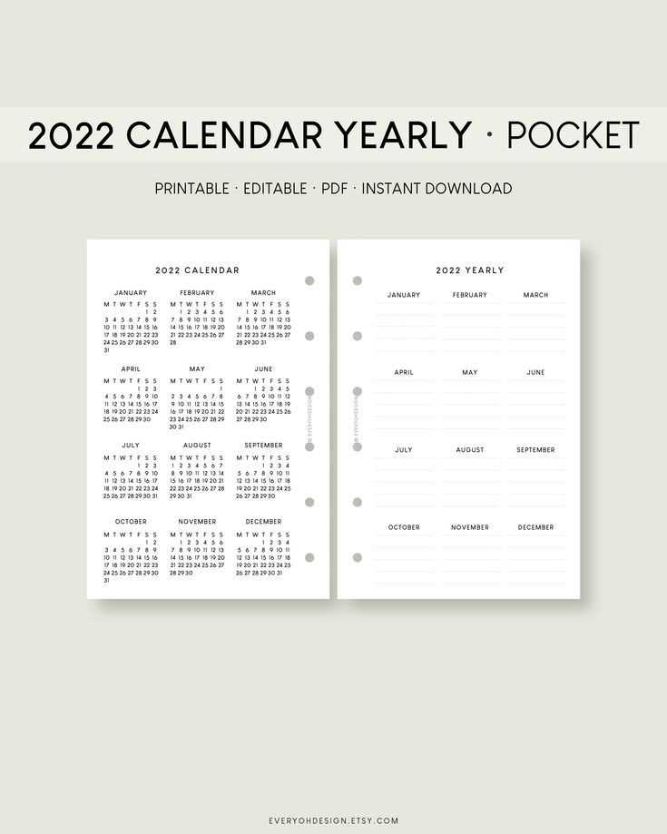 free pocket calendar template