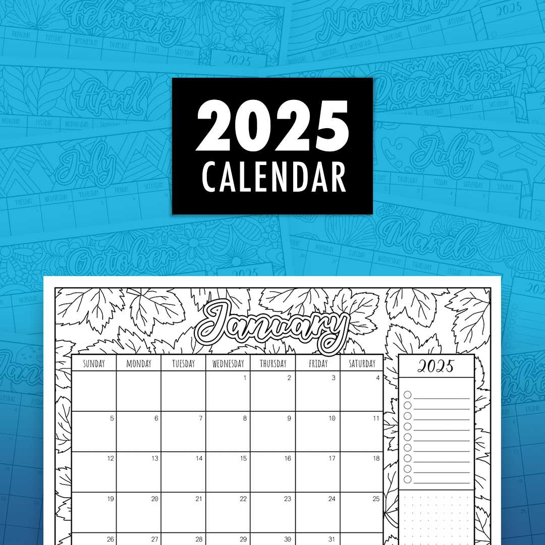 blank calendar template 2025 and 2025