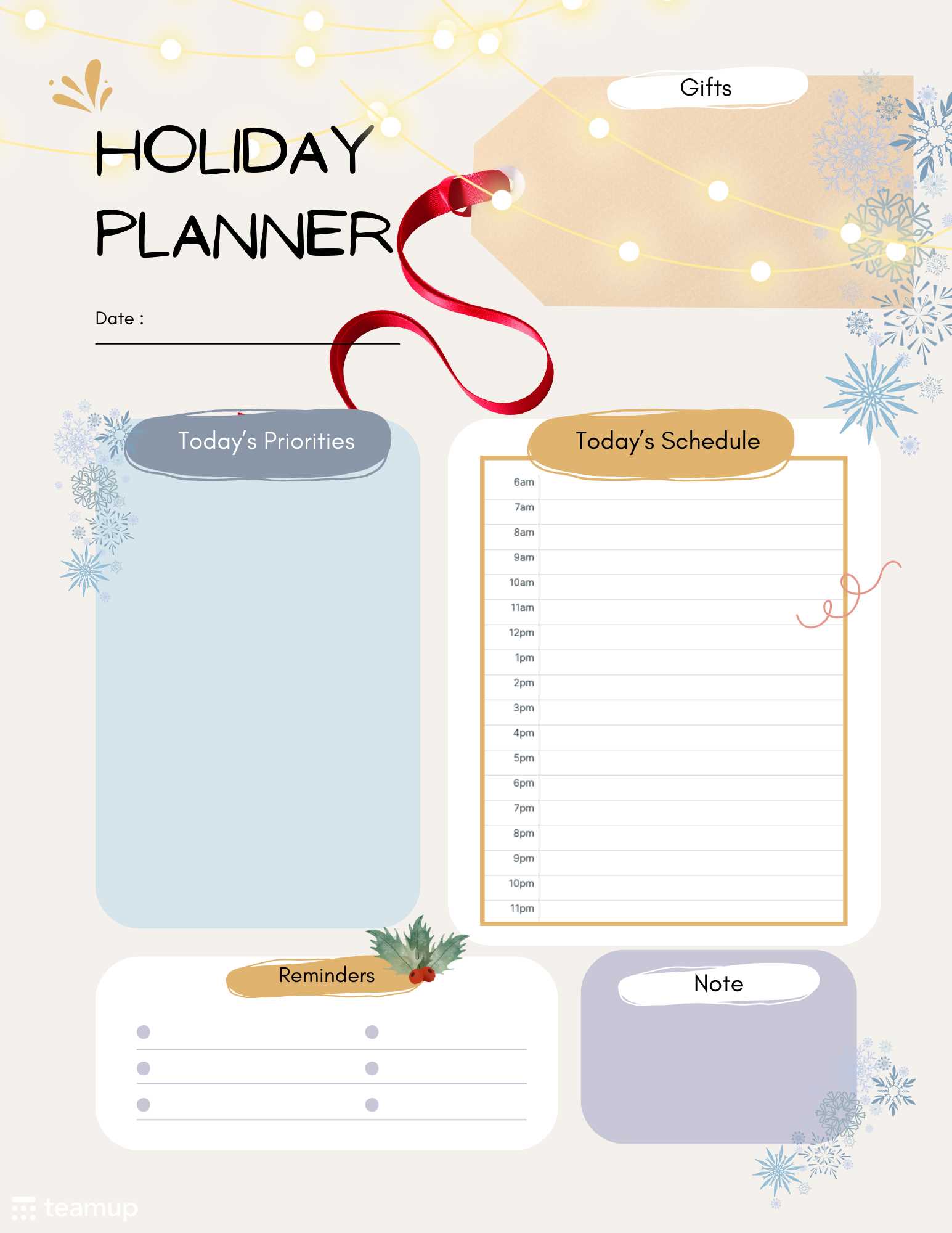 blank christmas calendar template