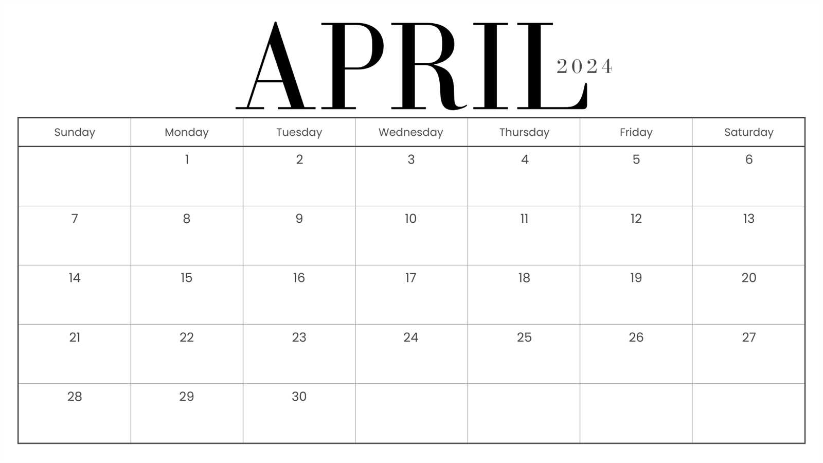 blank cute calendar template