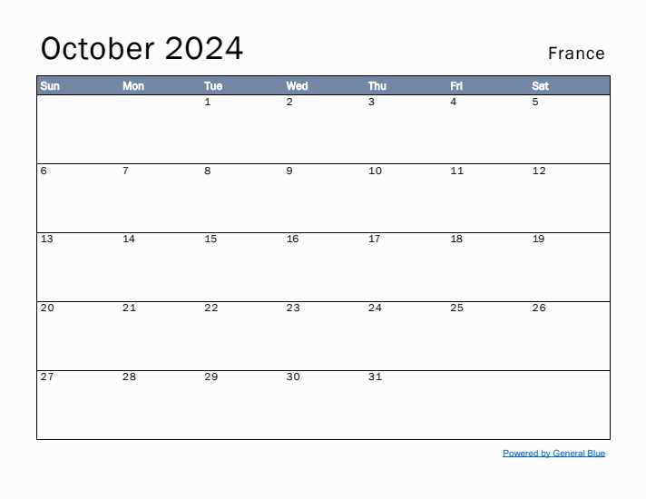 blank french calendar template