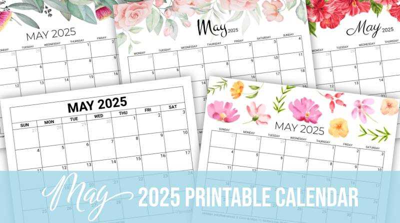 blank may calendar template 2025