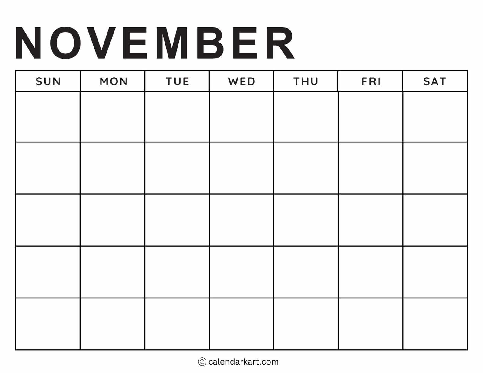 blank monthly calendar template no dates