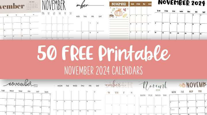 blank november calendar template
