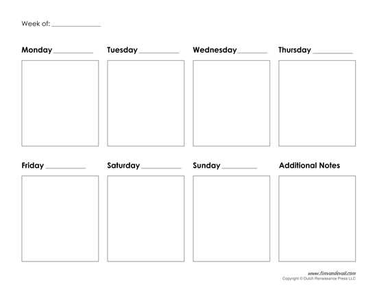 blank schedule calendar template