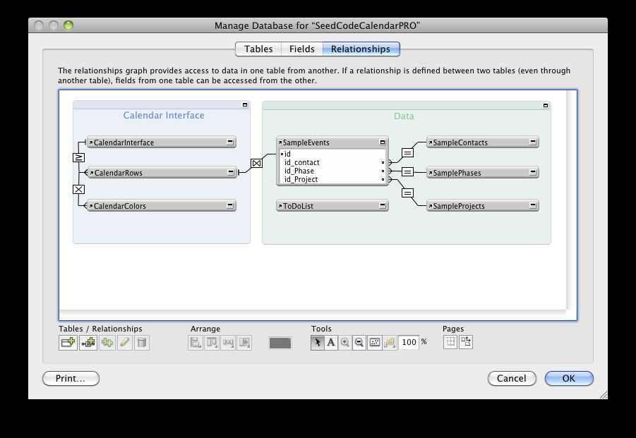 filemaker calendar template