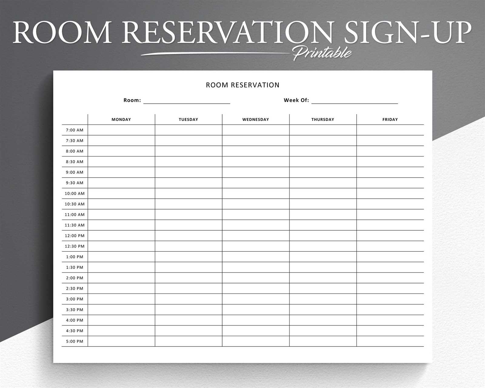 boardroom booking calendar template