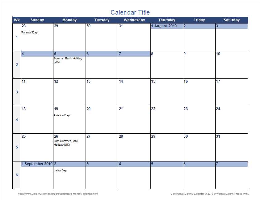 two month calendar template