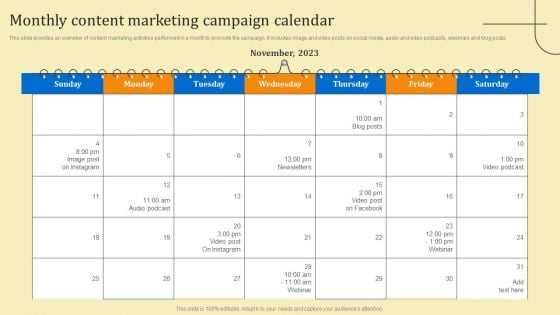 webinar calendar template