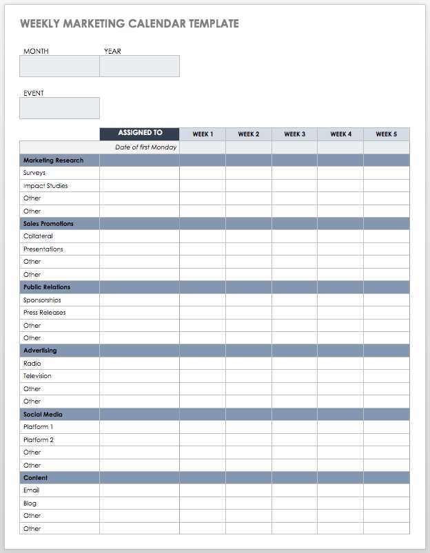 brand calendar template