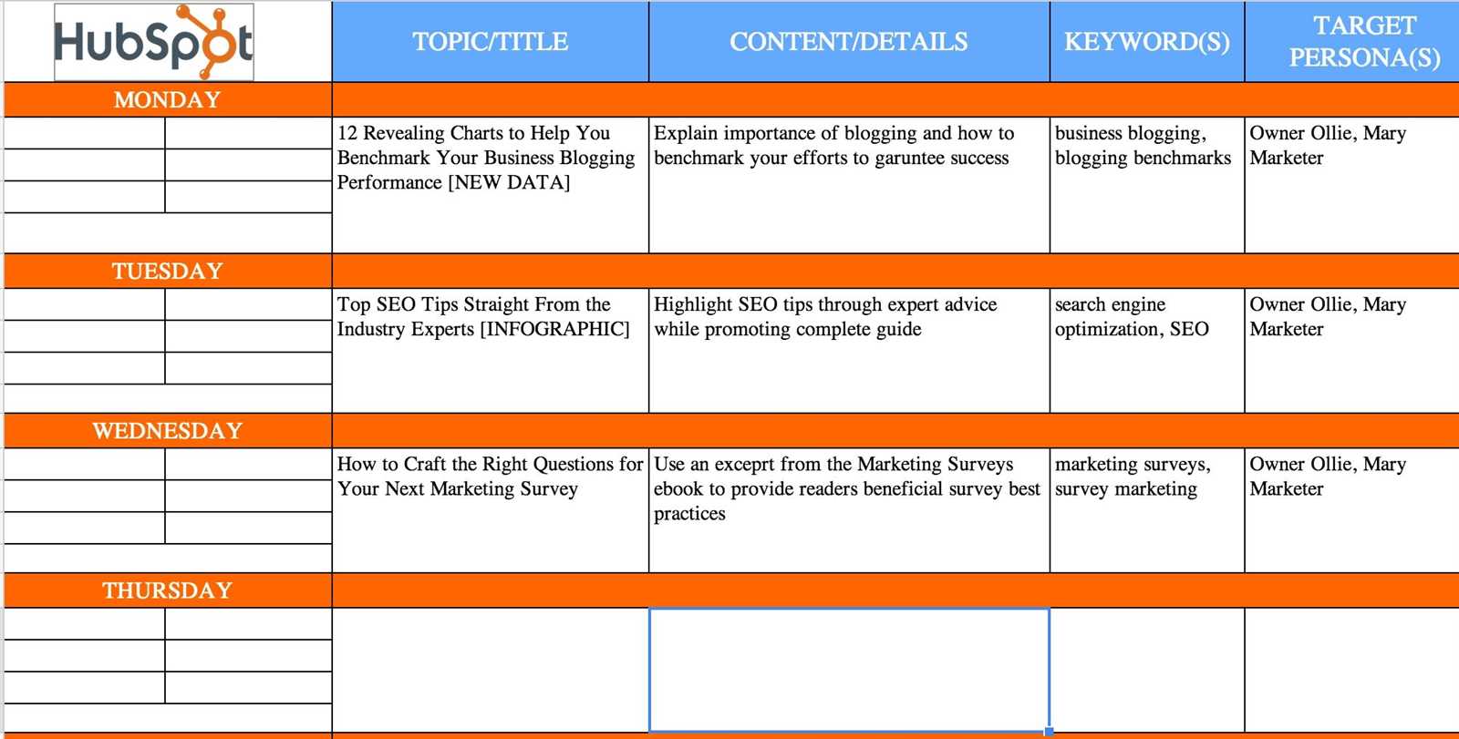 brand calendar template