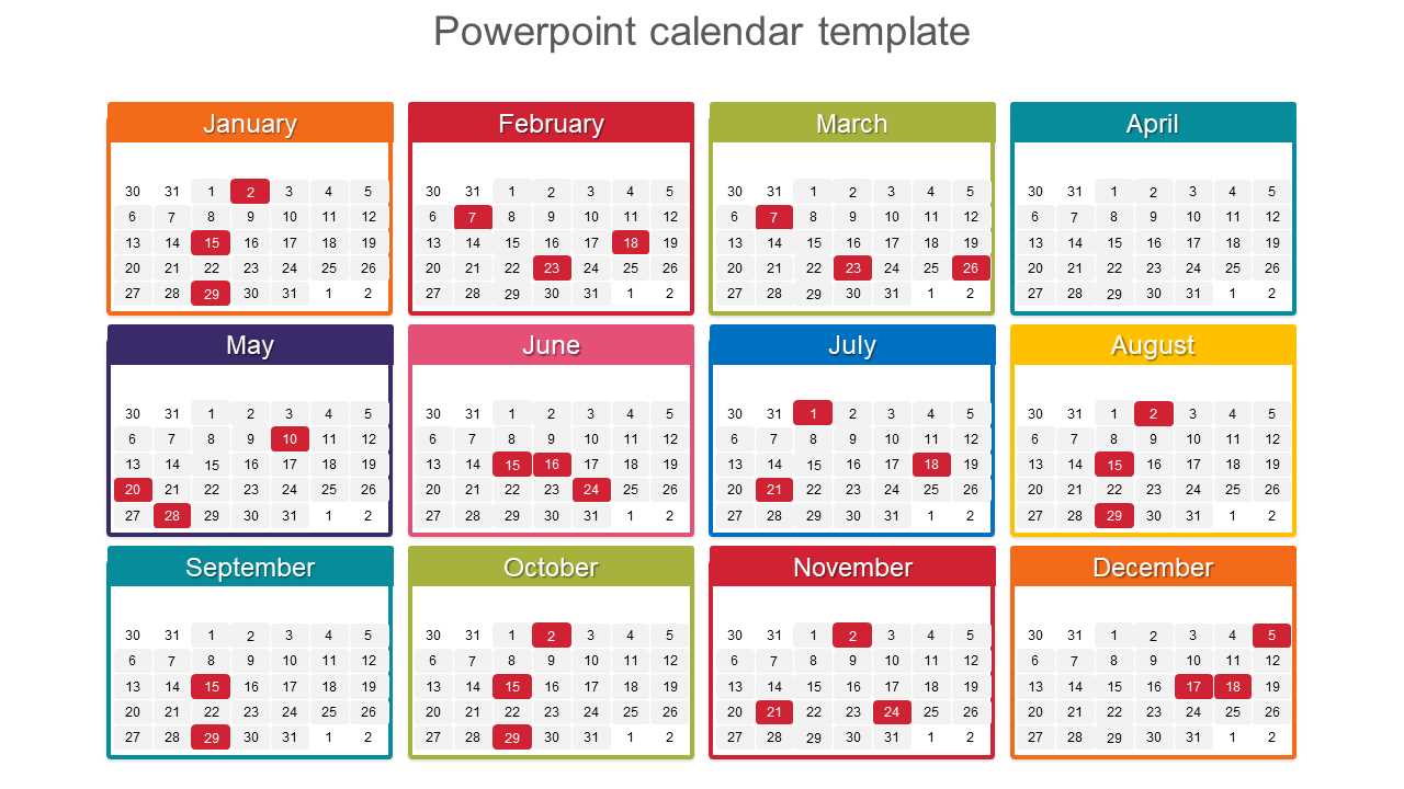 template powerpoint calendar