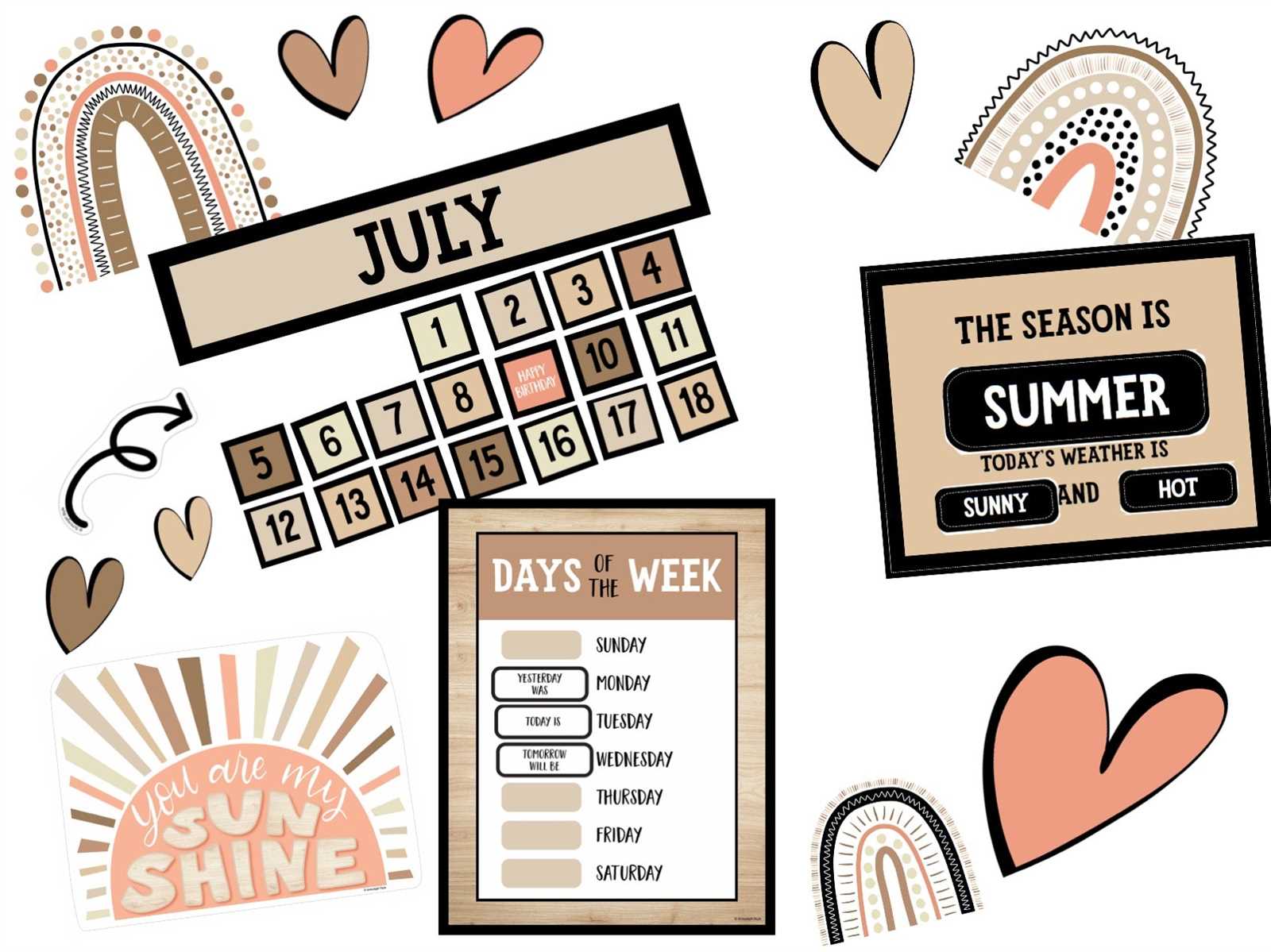 bulletin board calendar template