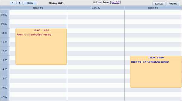 meeting room booking calendar template