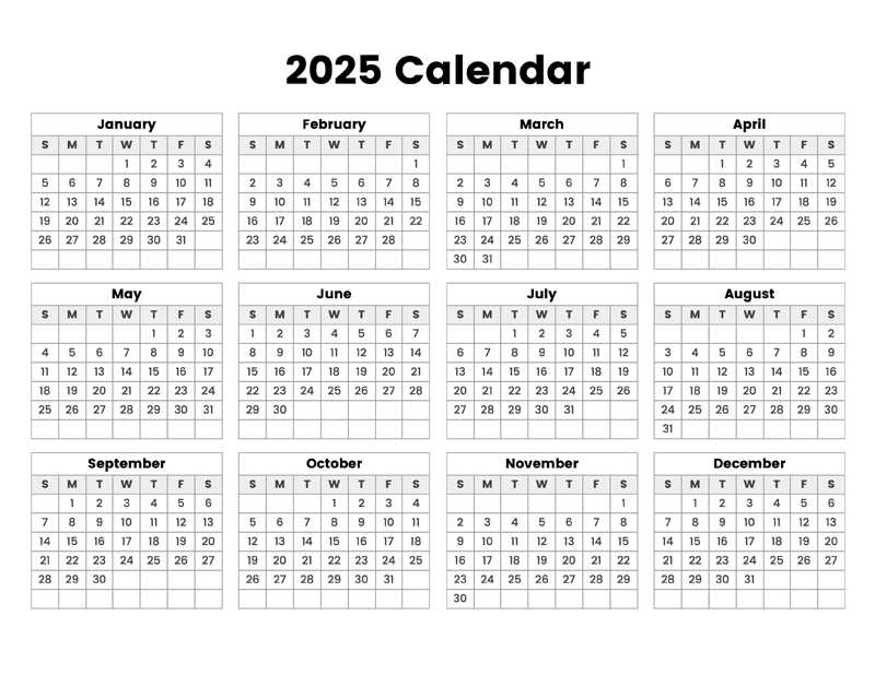 2025 shift calendar template