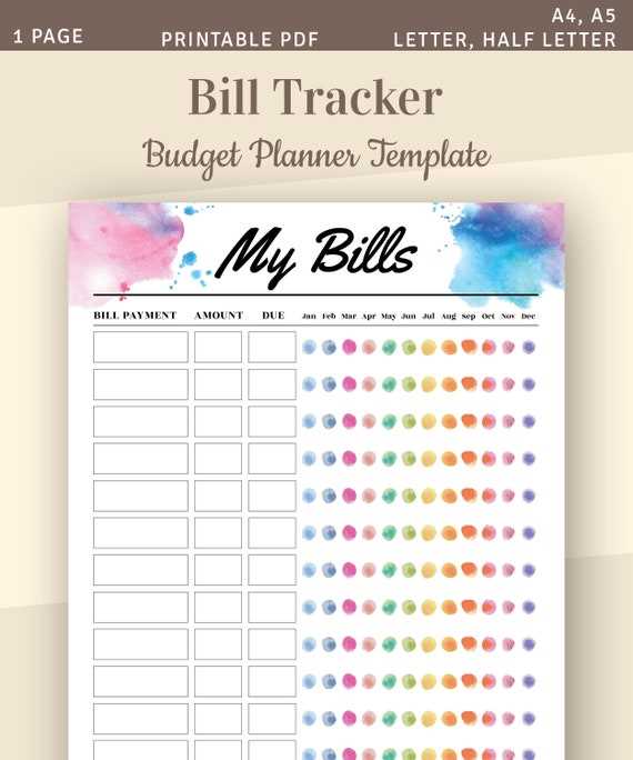 bill due date calendar template