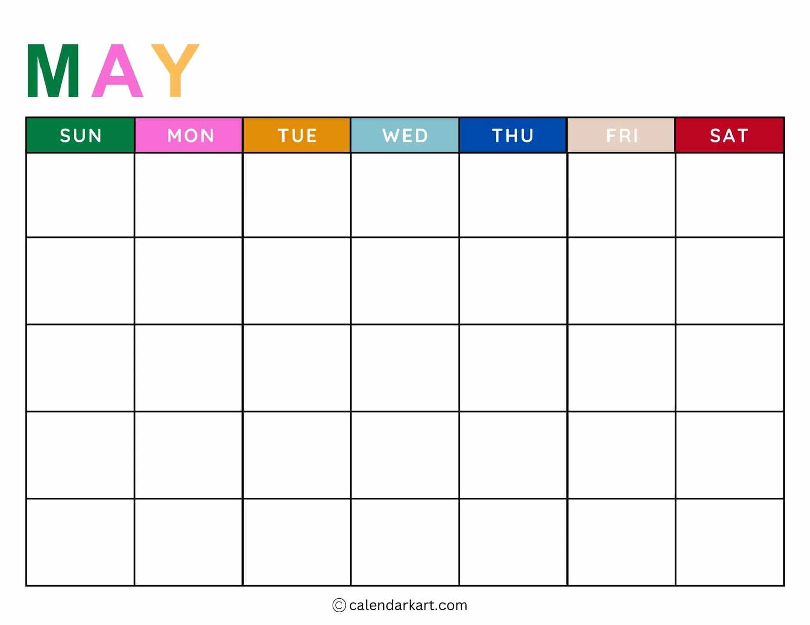 blank workout calendar template