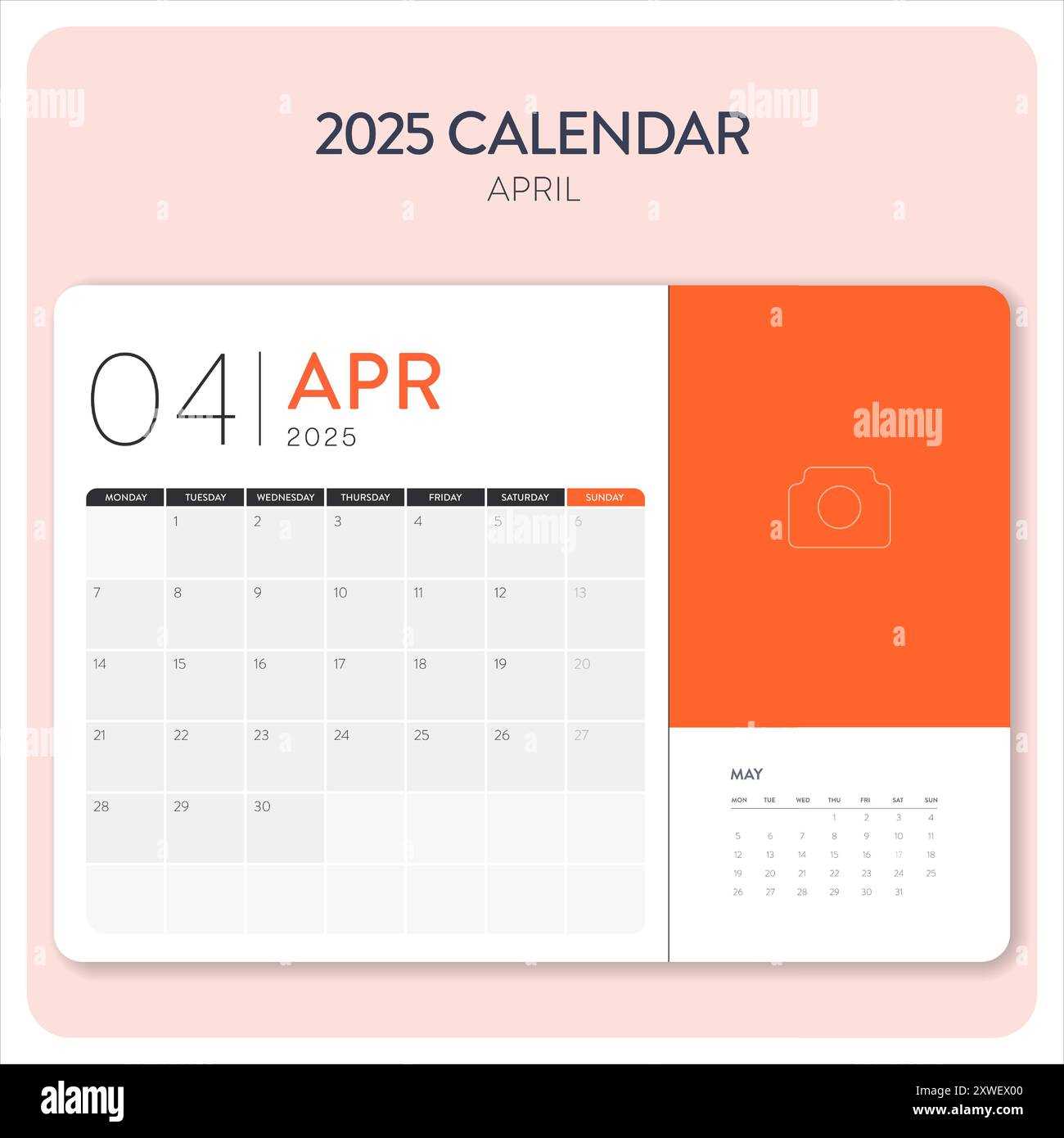 calendar 2025 april template