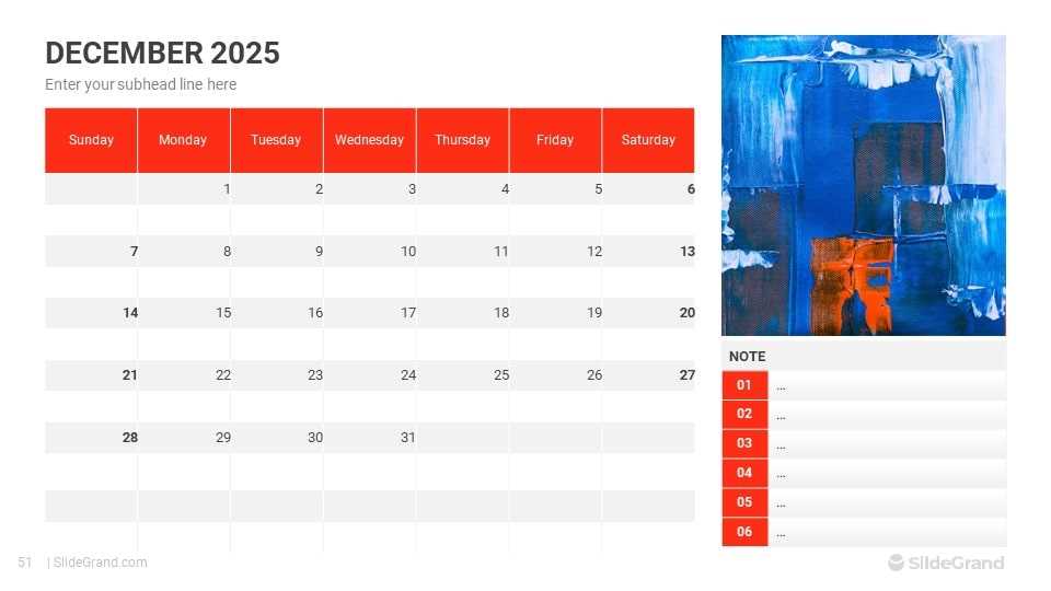 calendar 2025 template powerpoint