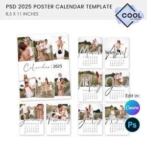 calendar 2025 template psd