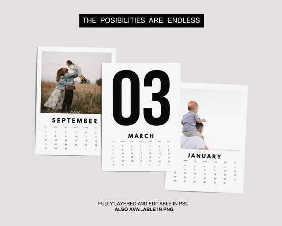 calendar 2025 template psd