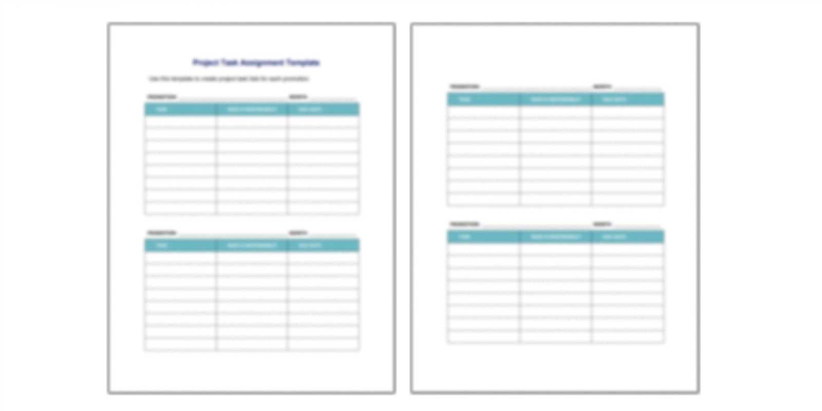 calendar assignment template