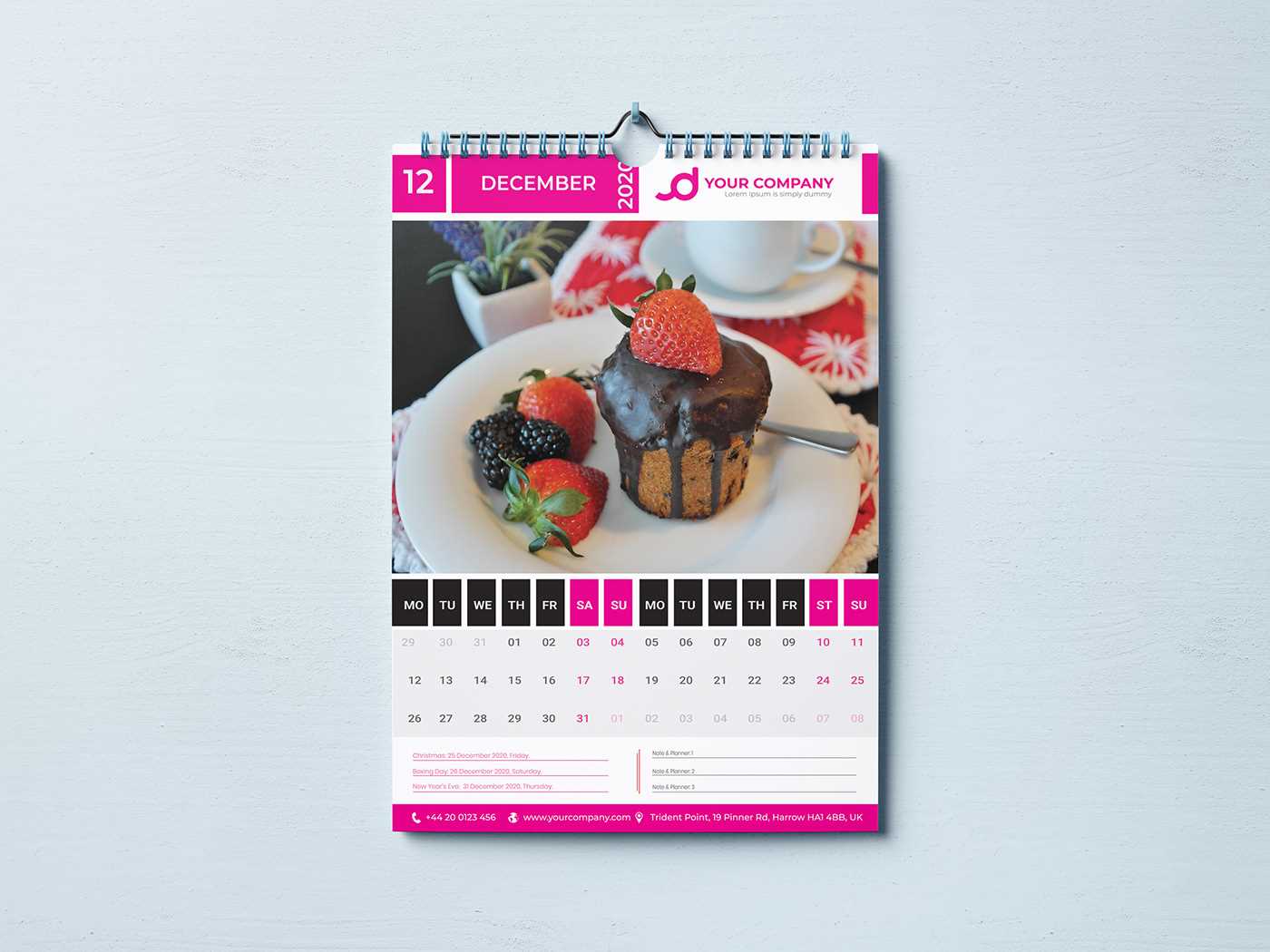 calendar cake template