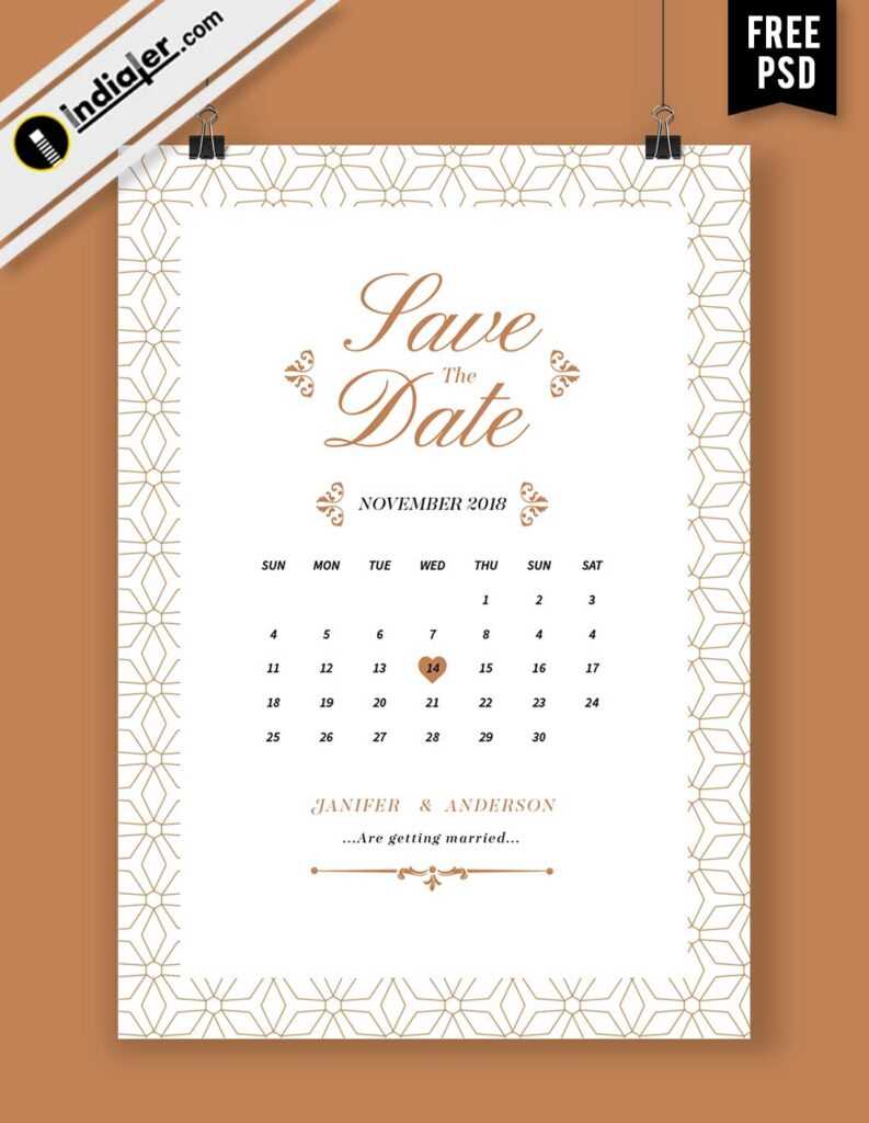 calendar card template