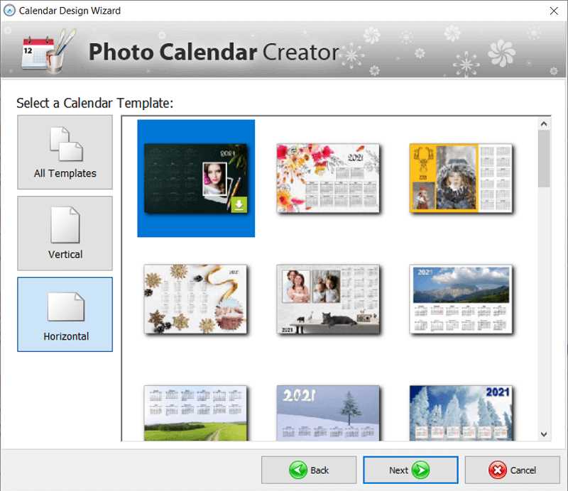 calendar collage template