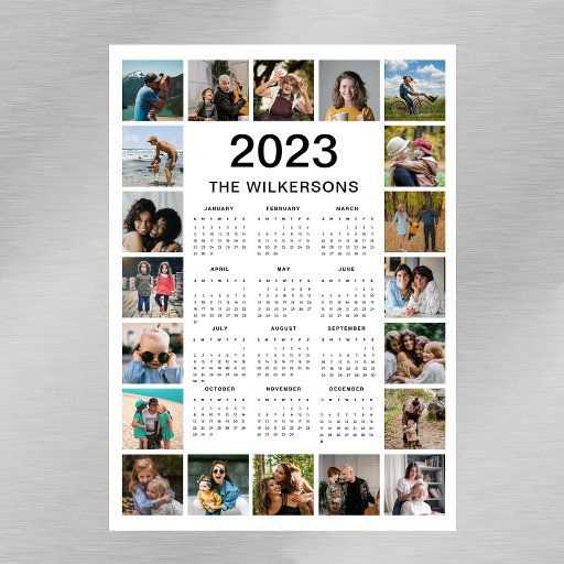 calendar collage template