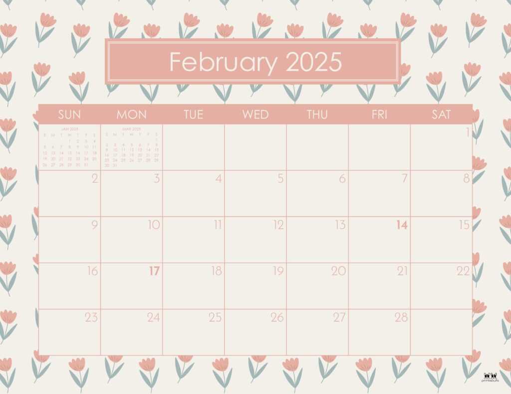 calendar february 2025 template