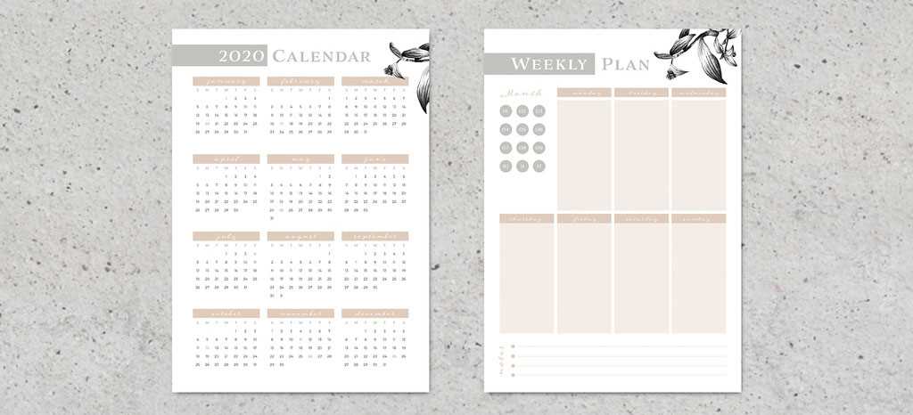 calendar indesign template free