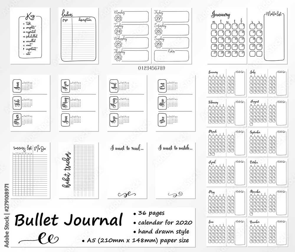 calendar journal template