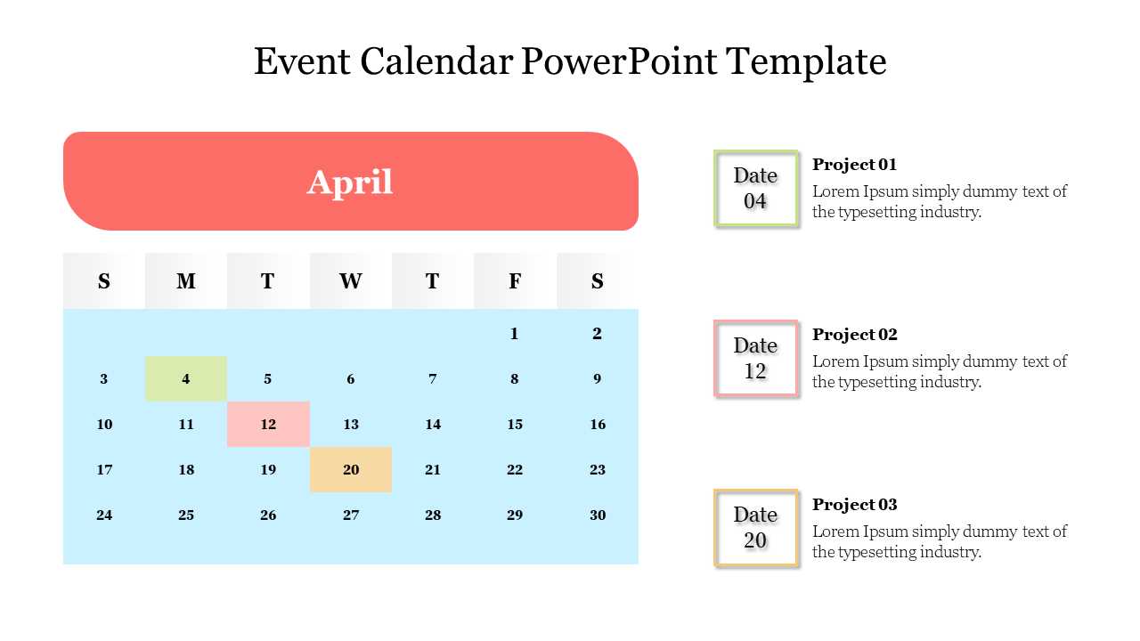 calendar of events template