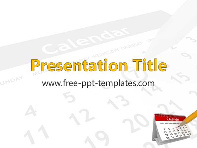 calendar presentation template